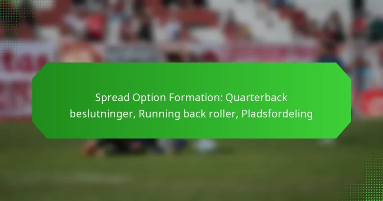 Spread Option Formation: Quarterback beslutninger, Running back roller, Pladsfordeling