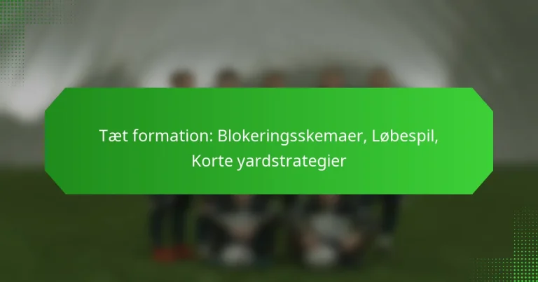 Tæt formation: Blokeringsskemaer, Løbespil, Korte yardstrategier